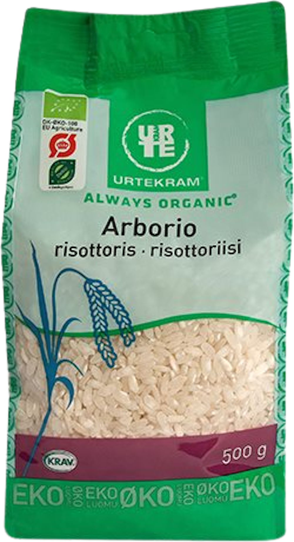 Tilbud på Risotto ris Arborio Øko (Urtekram) fra Helsam til 39,95 kr.