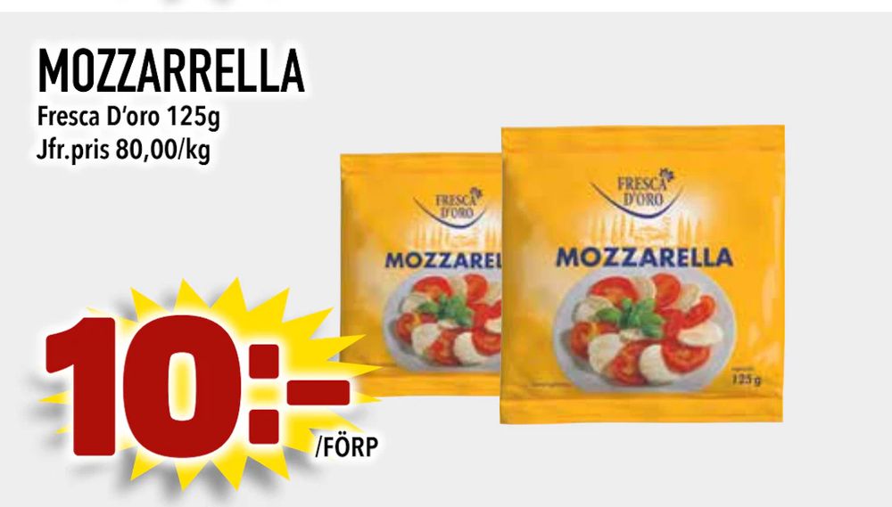Erbjudanden på MOZZARRELLA från Bonum matmarknad för 10 kr