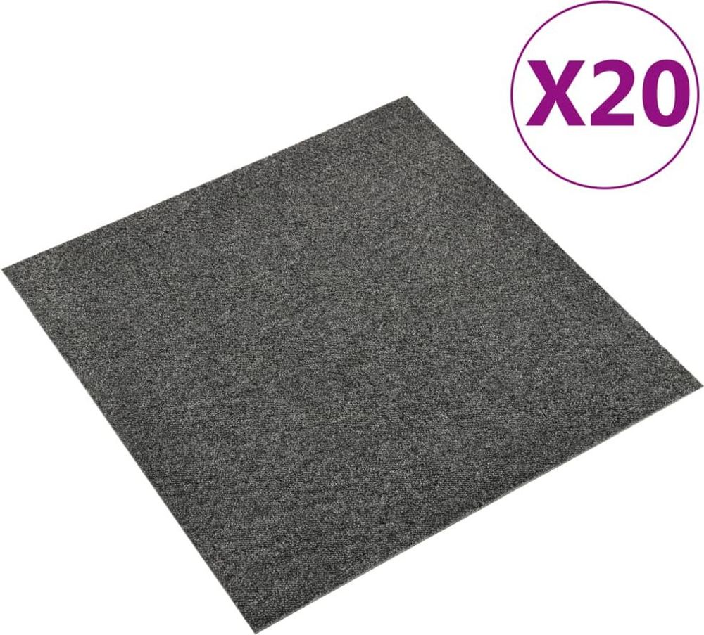 Erbjudanden på vidaXL Textilplattor 20 st 5 m² 50x50 cm antracit från vidaXL.se för 1 174 kr