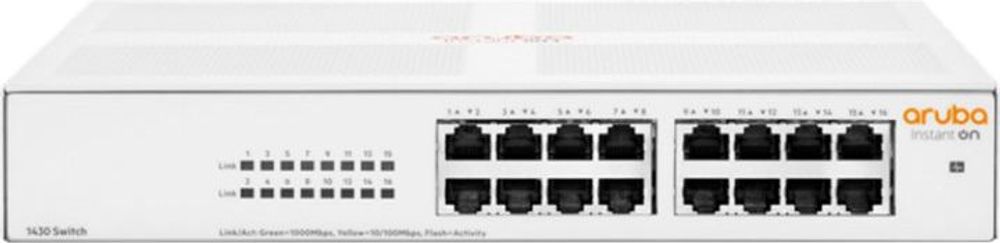 Tilbud på HPE Networking Instant On 1430 16G Switch - Switch - ikke administreret - 16 x 10/100/1000 - desktop, monterbar på stativ, væg-monterbar - BTO fra ComputerSalg til 792 kr.