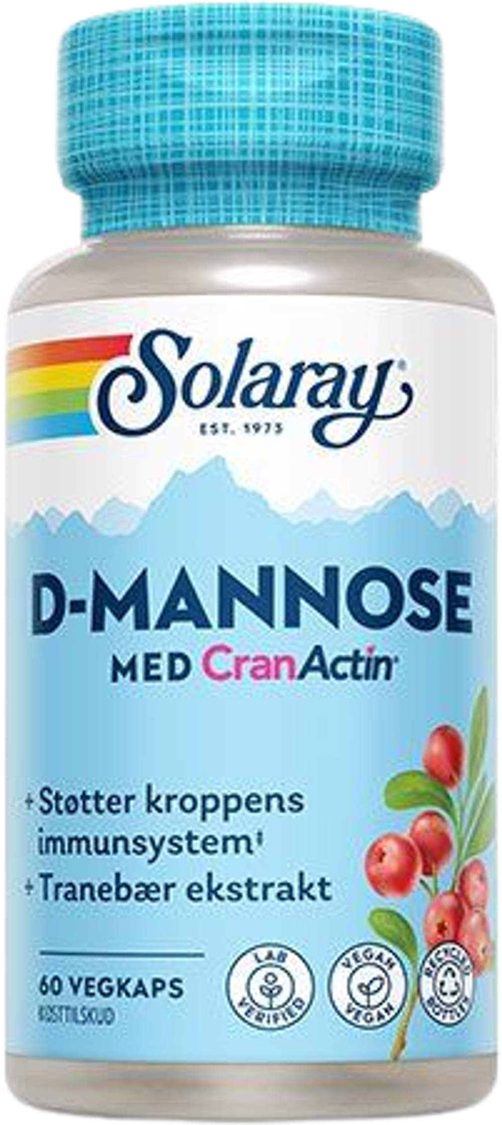 Tilbud på D-Mannose med CranActin (Solaray) fra Helsam til 248 kr.