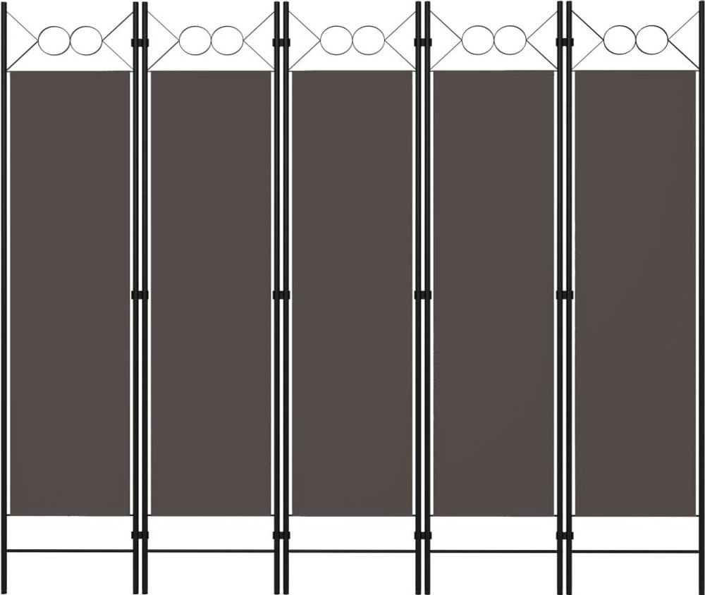 Erbjudanden på vidaXL Rumsavdelare 5 paneler antracit 200x180 cm från vidaXL.se för 537 kr