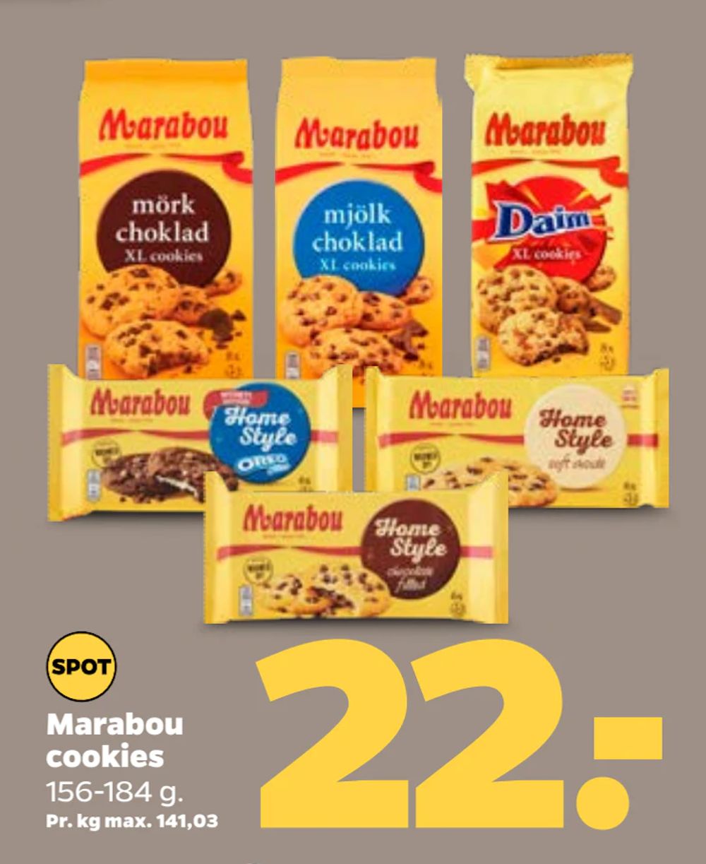Tilbud på Marabou cookies fra Netto til 22 kr.
