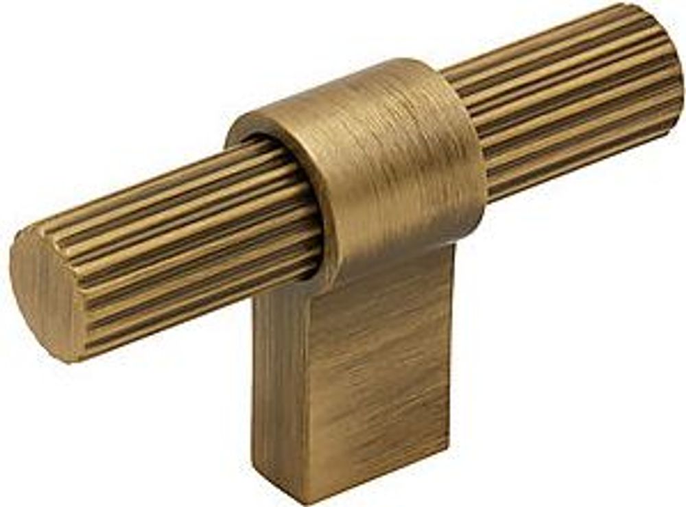 Tilbud på HELIX STRIPE T-håndtak 60 mm, Antikk bronse fra Flisekompaniet til 125 kr