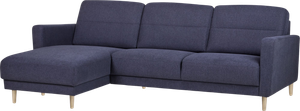 Luna 3 Pers. Sofa Med Chaiselong, Mørkeblå (Vendbar) 80 Cm 218 Cm