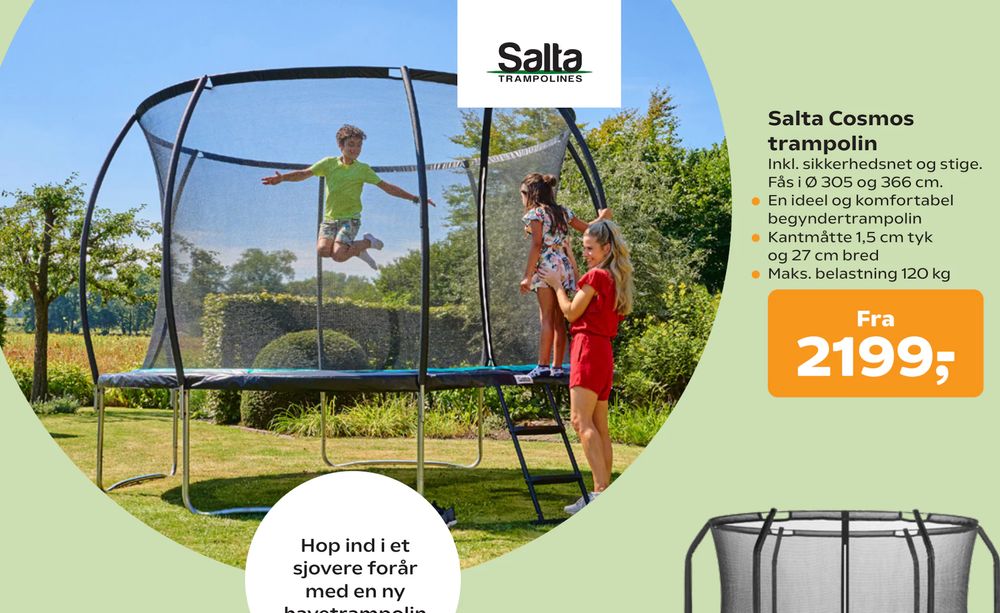 Tilbud på Salta Cosmos trampolin fra Coop.dk til 2.199 kr.