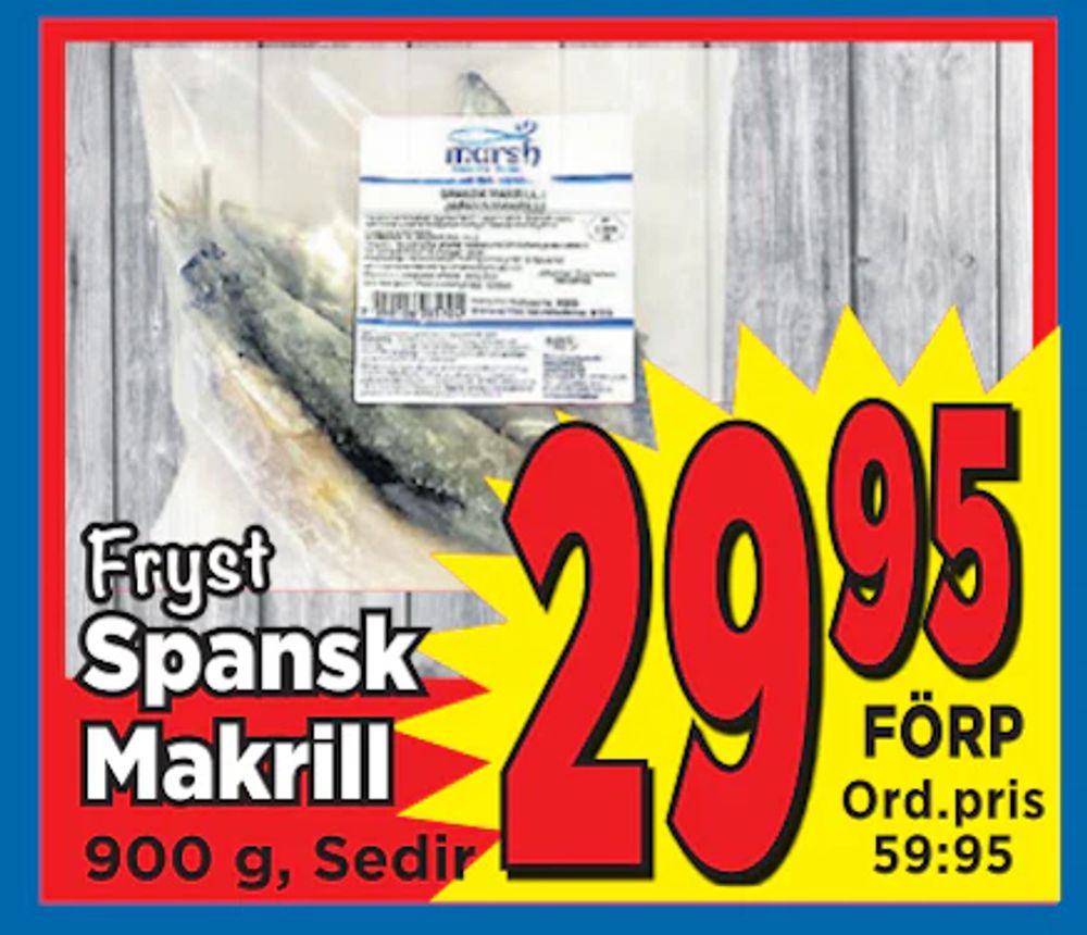 Erbjudanden på Spansk Makrill från Supergrossen för 29,95 kr
