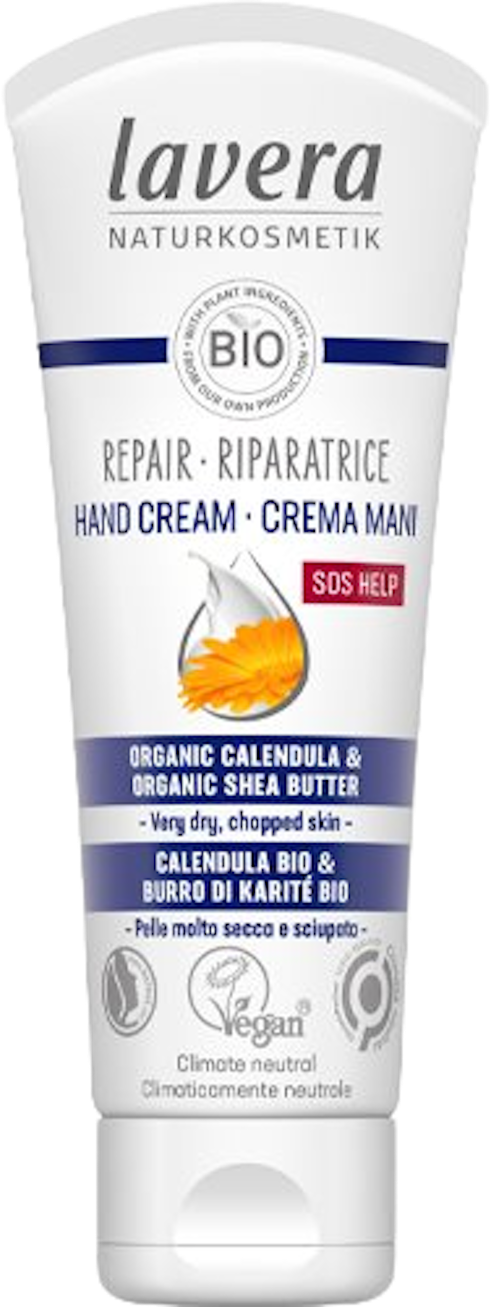 Tilbud på SOS Repair Hand Cream (lavera) fra Helsam til 39,95 kr.