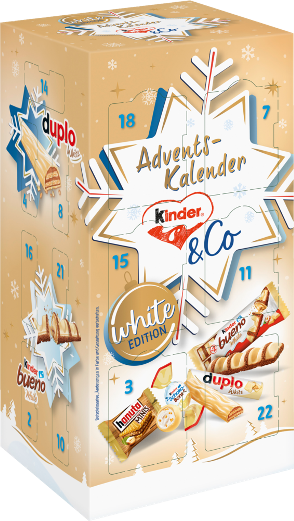 Tilbud på Ferrero Kinder & Co White Kalender fra Fleggaard til 89,99 kr.