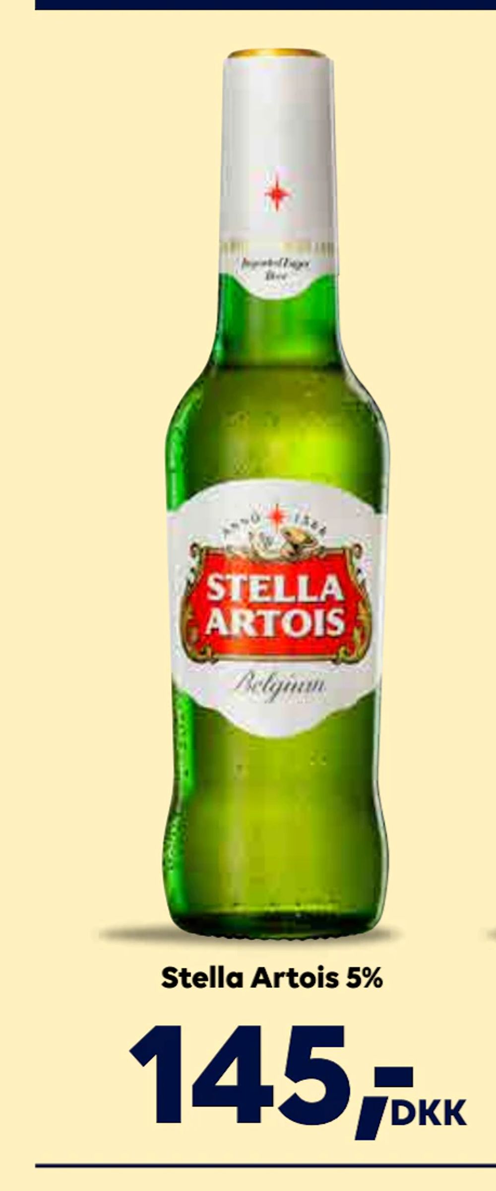 Tilbud på Stella Artois 5% fra BorderShop til 145 kr.