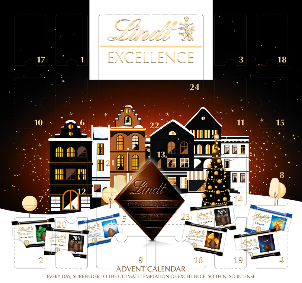 Tilbud på Lindt Excellence Julekalender fra Fleggaard til 130 kr.