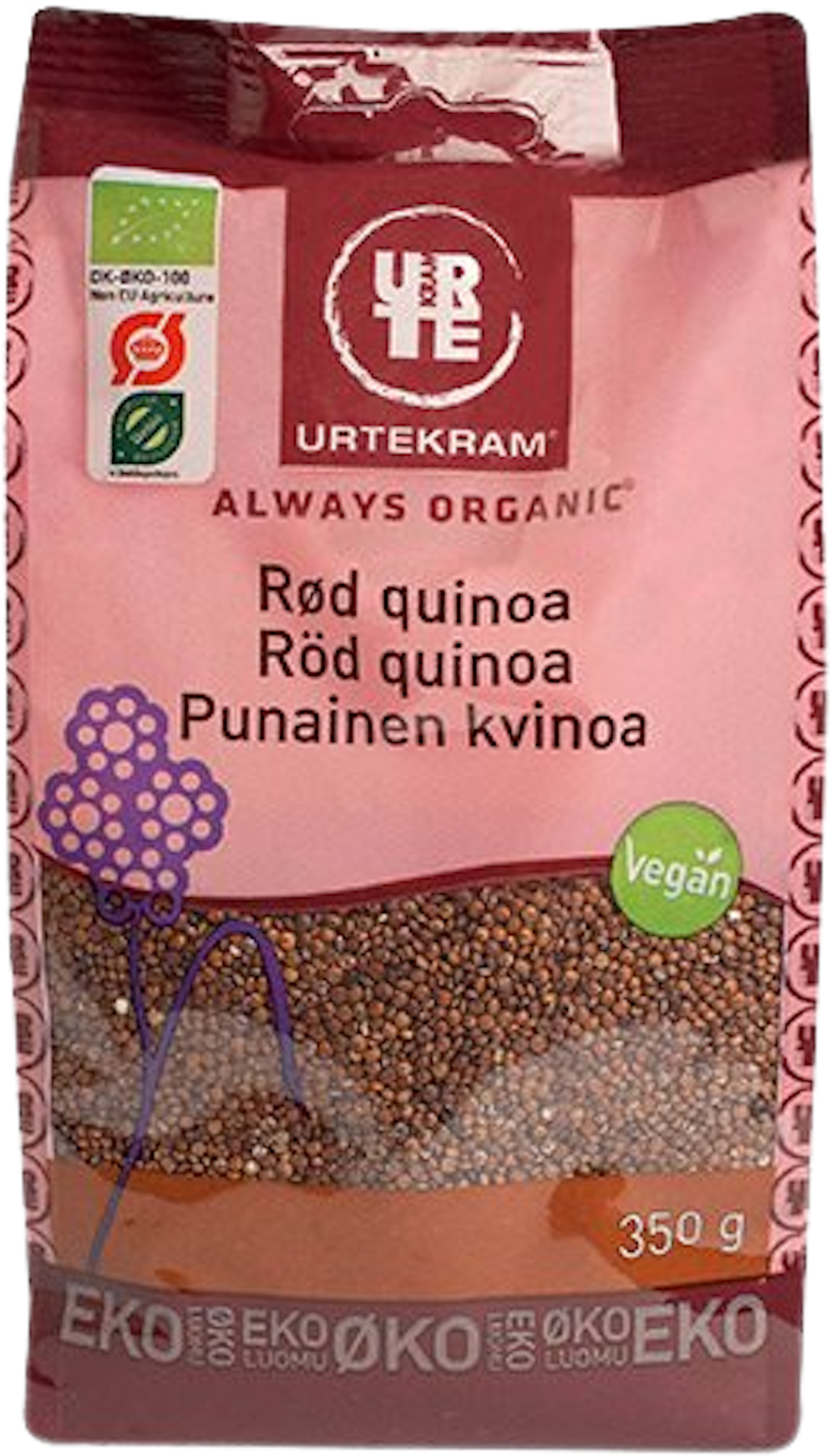 Tilbud på Quinoa rød Øko (Urtekram) fra Helsam til 29,95 kr.