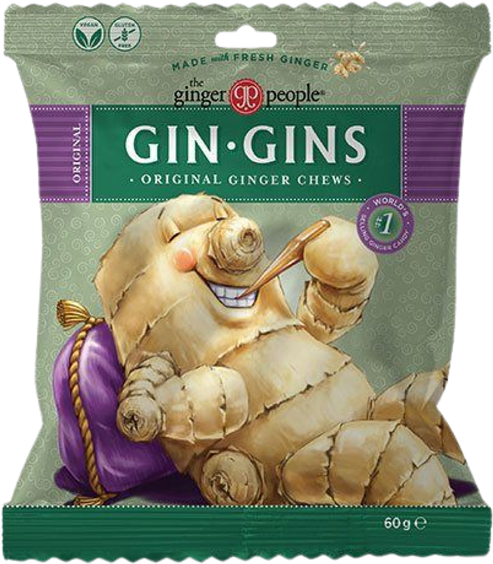 Tilbud på Original Ginger chews GIN-GINS (The Ginger People) fra Helsam til 23,95 kr.