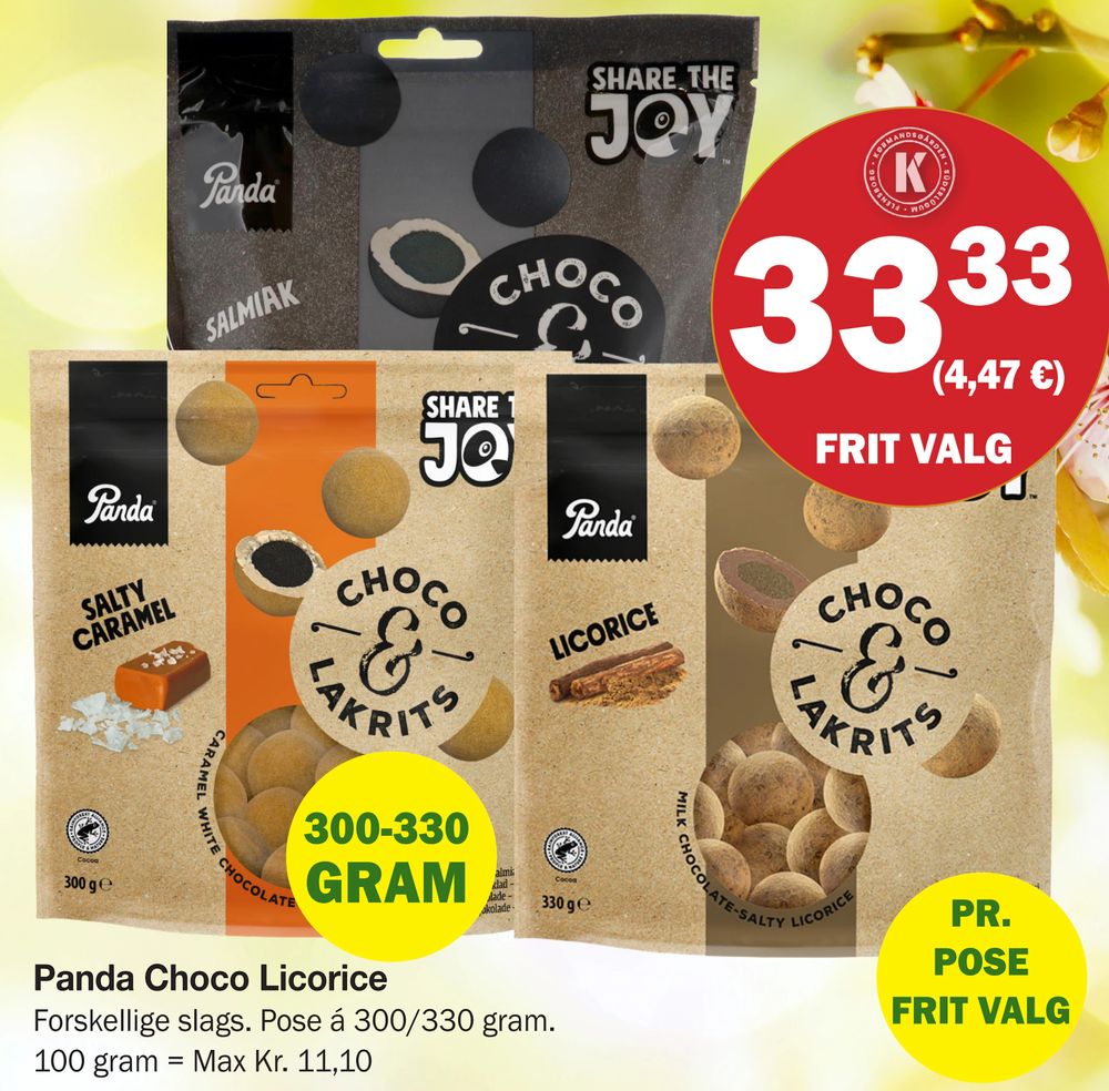 Tilbud på Panda Choco Licorice fra Købmandsgården til 33,33 kr.