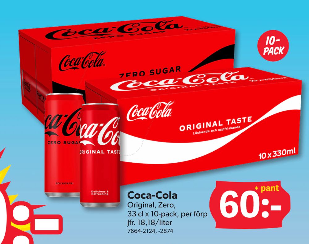 Erbjudanden på Coca-Cola från DollarStore för 60 kr