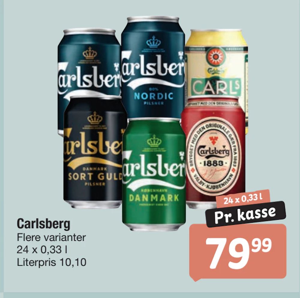 Tilbud på Carlsberg fra fakta Tyskland til 79,99 kr.