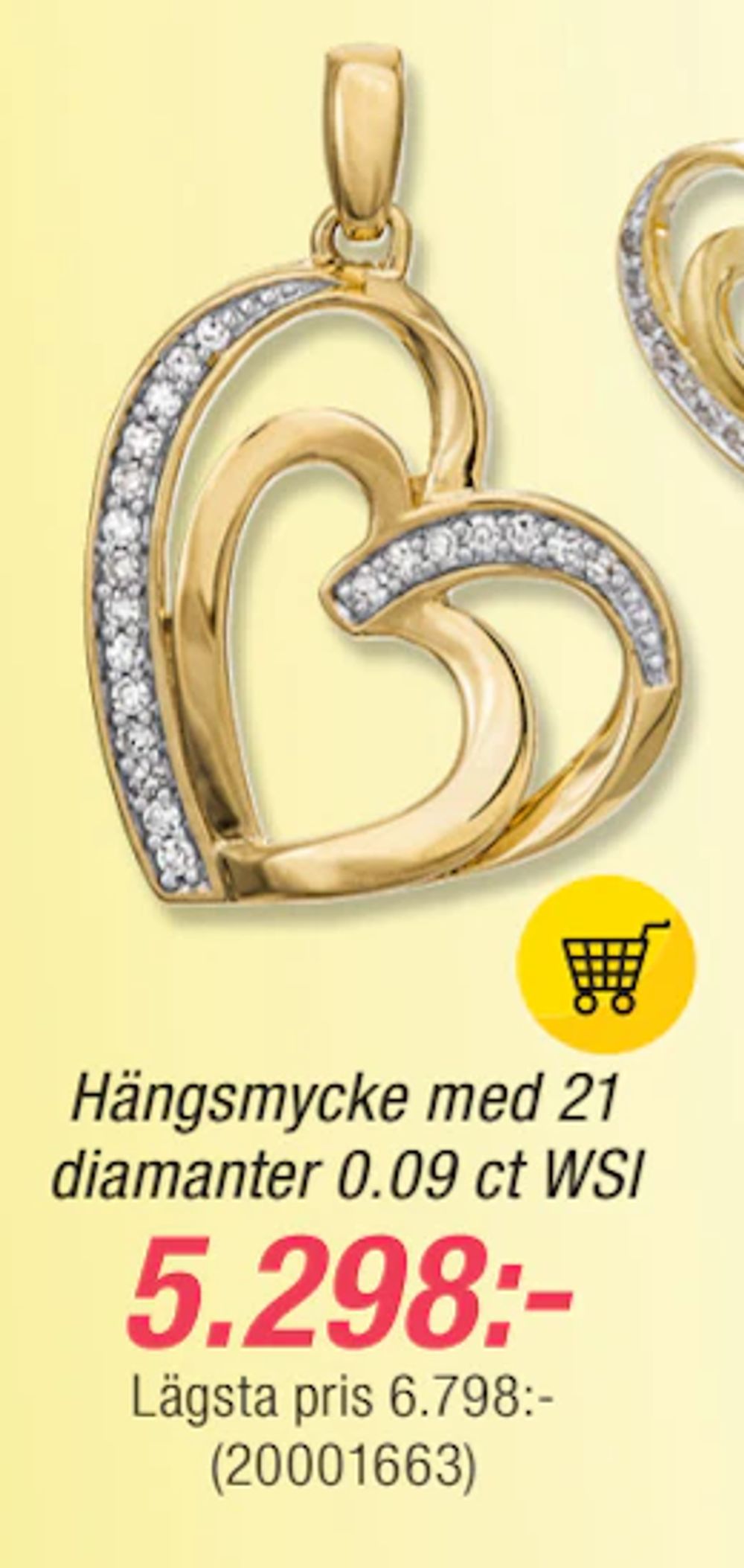 Erbjudanden på Hängsmycke med 21 diamanter 0.09 ct WSI från Guldfynd för 5 298 kr