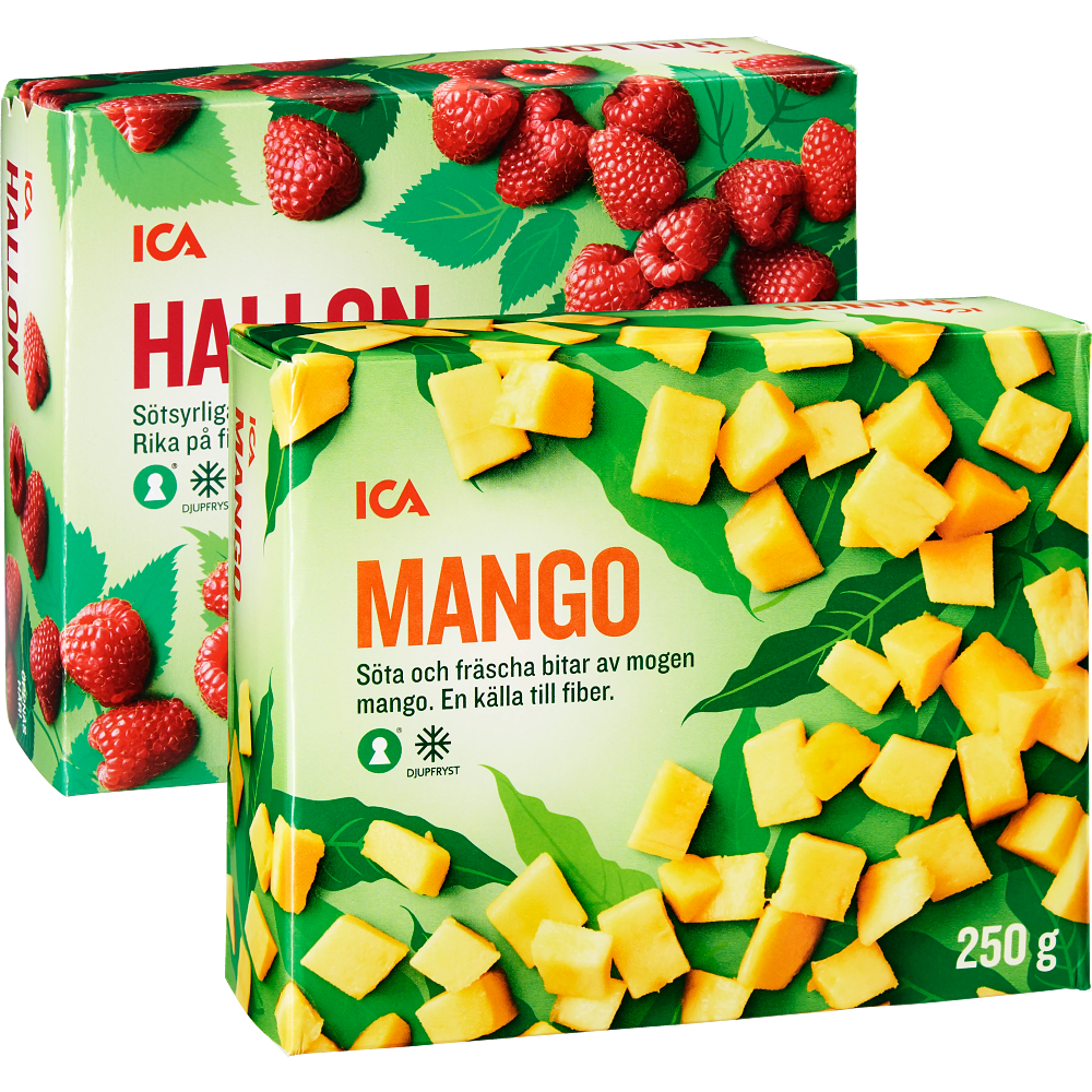 Erbjudanden på Mango/Hallon Fryst från ICA Supermarket för 35 kr