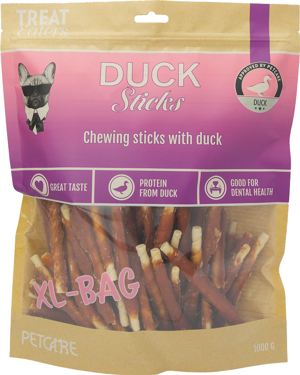 Tilbud på Treateaters Duck sticks 1kg (No-hide) fra ComputerSalg til 118 kr.