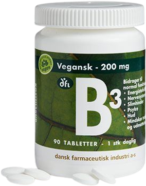 B3 200 mg (Grønne dfi vitaminer)