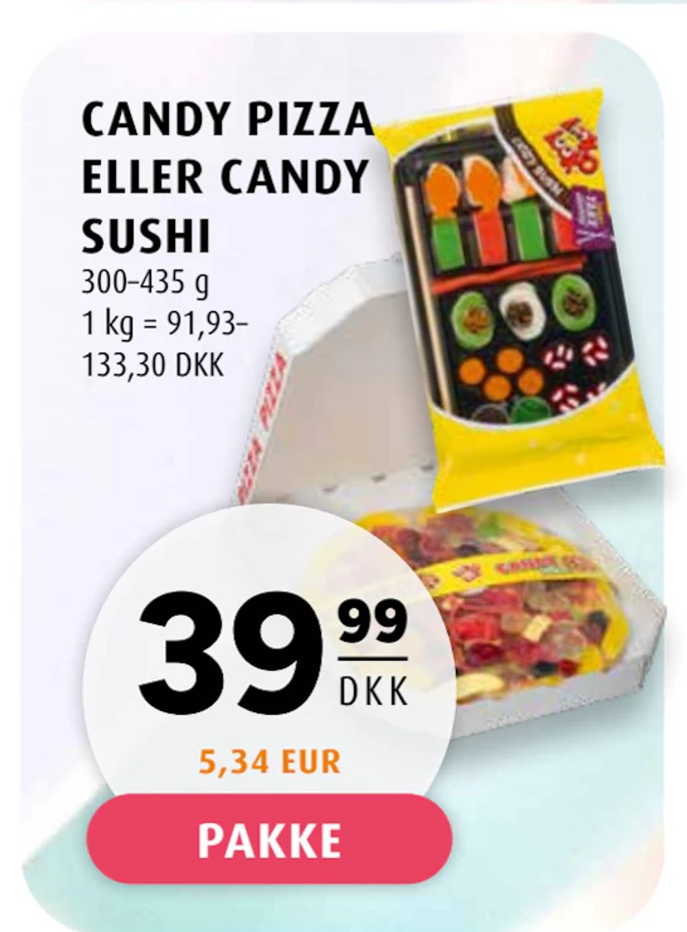 Tilbud på CANDY PIZZA ELLER CANDY SUSHI fra Scandinavian Park til 39,99 kr.