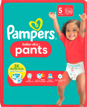 Byxblöjor Baby Dry Pants Strl 5 12-17kg 37-p (Pampers)