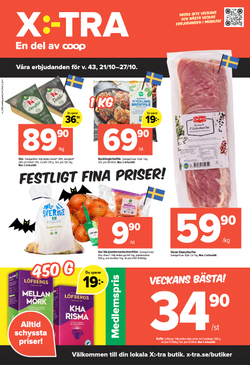 Coop X:-TRA Våra priser för v. 43, 21/10–27/10.