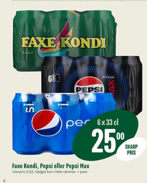 Faxe Kondi, Pepsi eller Pepsi Max