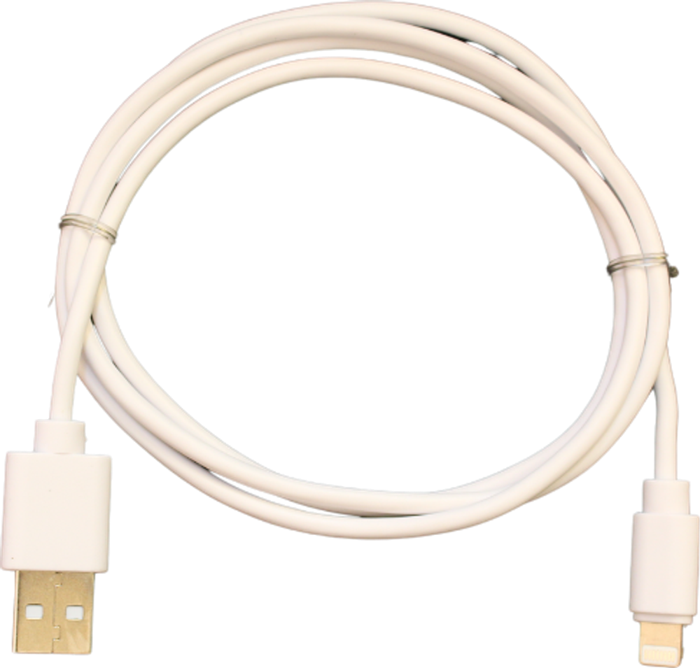 Tilbud på Opladerkabel - Lightning kabel i hvid (1 meter) fra Basic & More til 27 kr.
