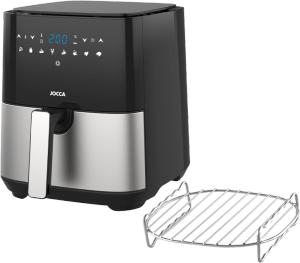 Jocca digital airfryer sort/stål 5 liter 1450 watt