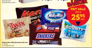 Snickers, Mars, Milky Way, Bounty eller Twix