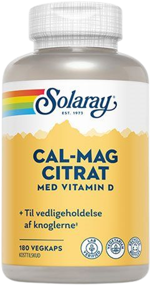 Calcium Magnesium Citrat med vitamin D (Solaray)