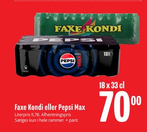Faxe Kondi eller Pepsi Max