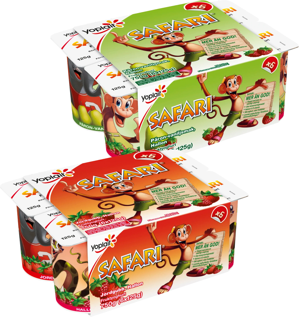 Erbjudanden på Frukt, -safariyoghurt 6-pack (Yoplait) från ICA Maxi Stormarknad för 25,90 kr