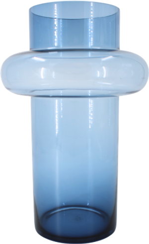Lyngby - Tube Vase i Dark Blue (H:20cm) (Lyngby Glas)