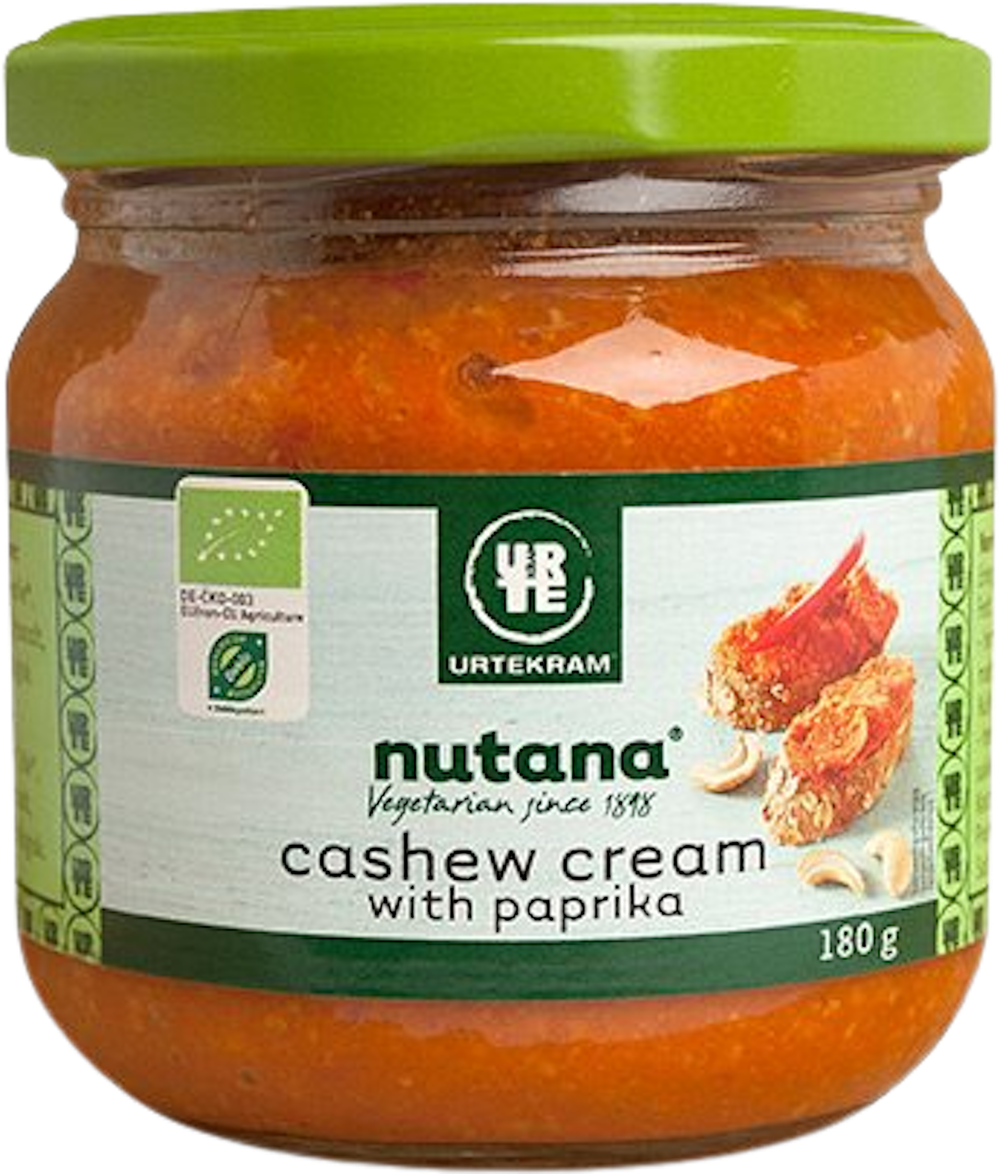 Tilbud på Cashew cream with paprika Øko (Nutana) fra Helsam til 24,95 kr.