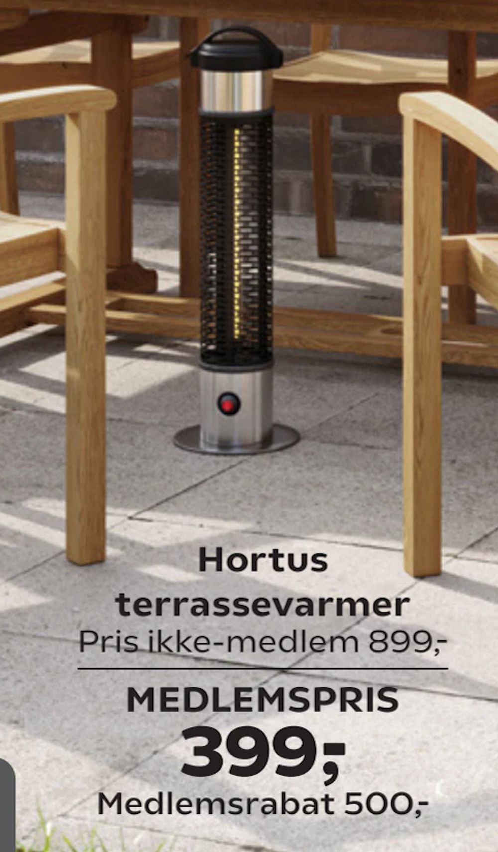 Tilbud på Hortus terrassevarmer fra Coop.dk til 899 kr.