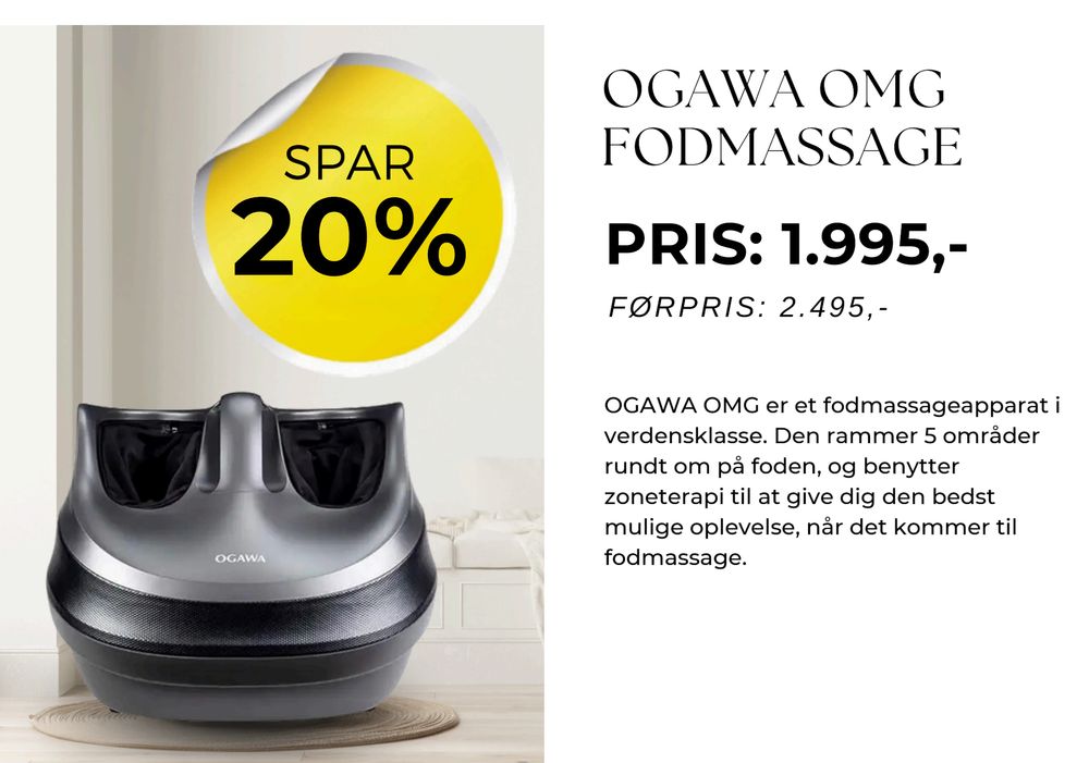 Tilbud på OGAWA OMG FODMASSAGE fra IWAO Spa & Wellness til 1.995 kr.