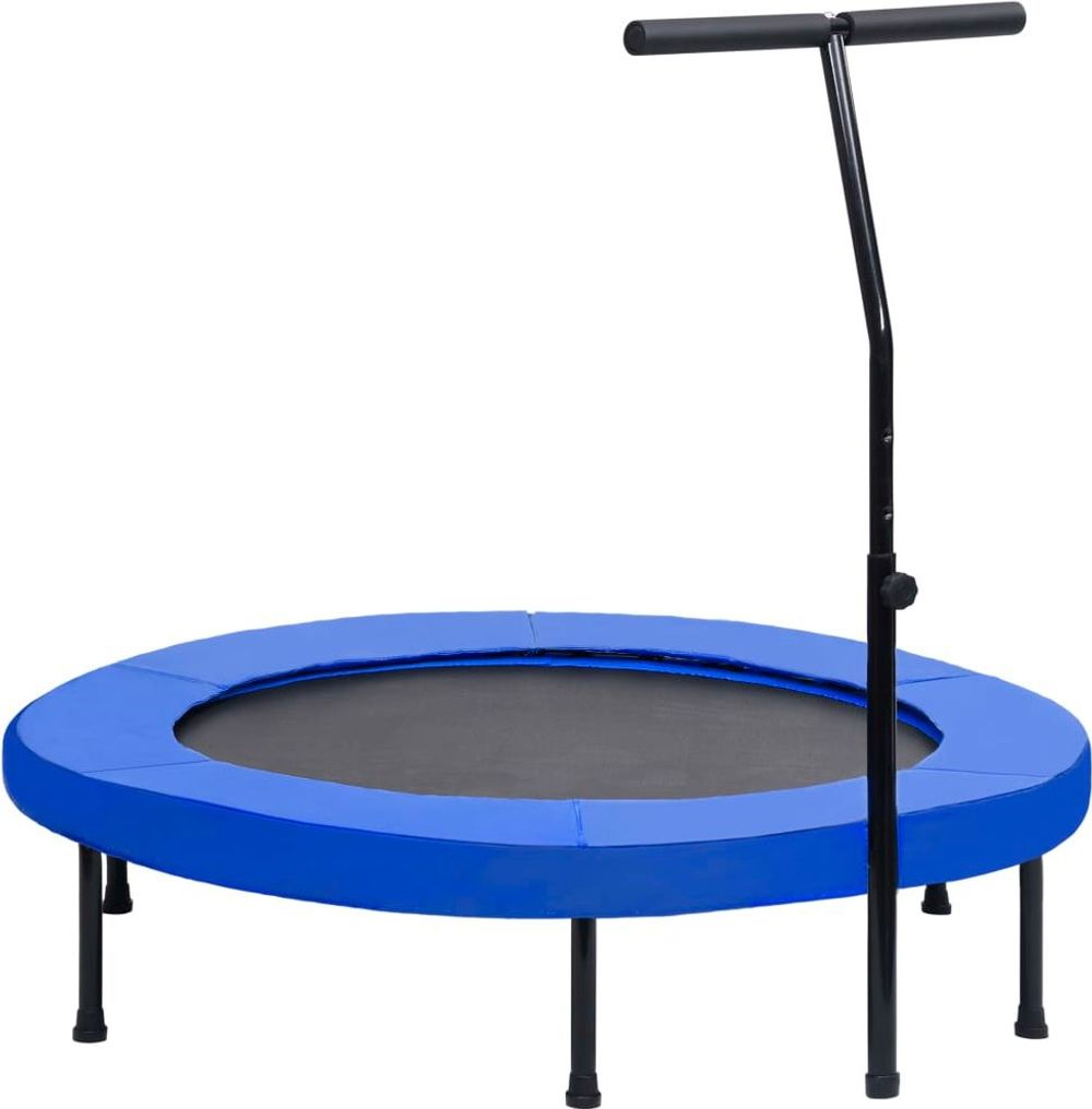 Tilbud på vidaXL Trim-trampoline med håndtak og sikkerhetspute 122 cm fra vidaXL.no til 1 399 kr