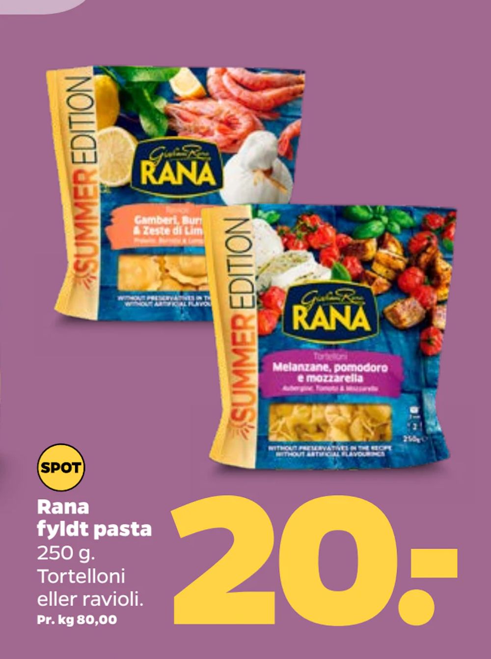 Tilbud på Rana fyldt pasta fra Netto til 20 kr.