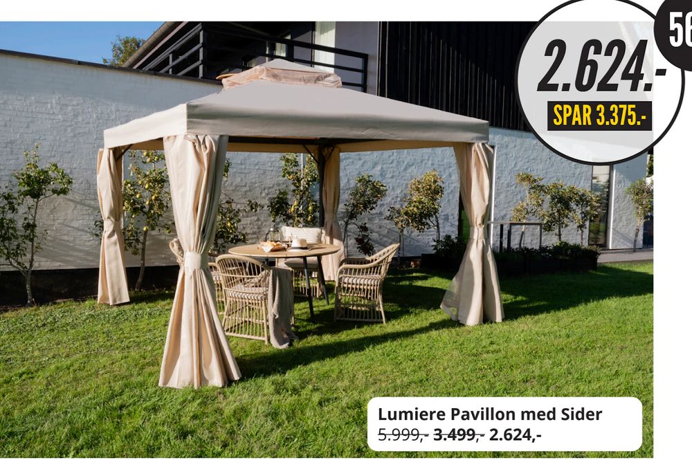 Tilbud på Lumiere Pavillon med Sider fra My Home Møbler til 2.624 kr.