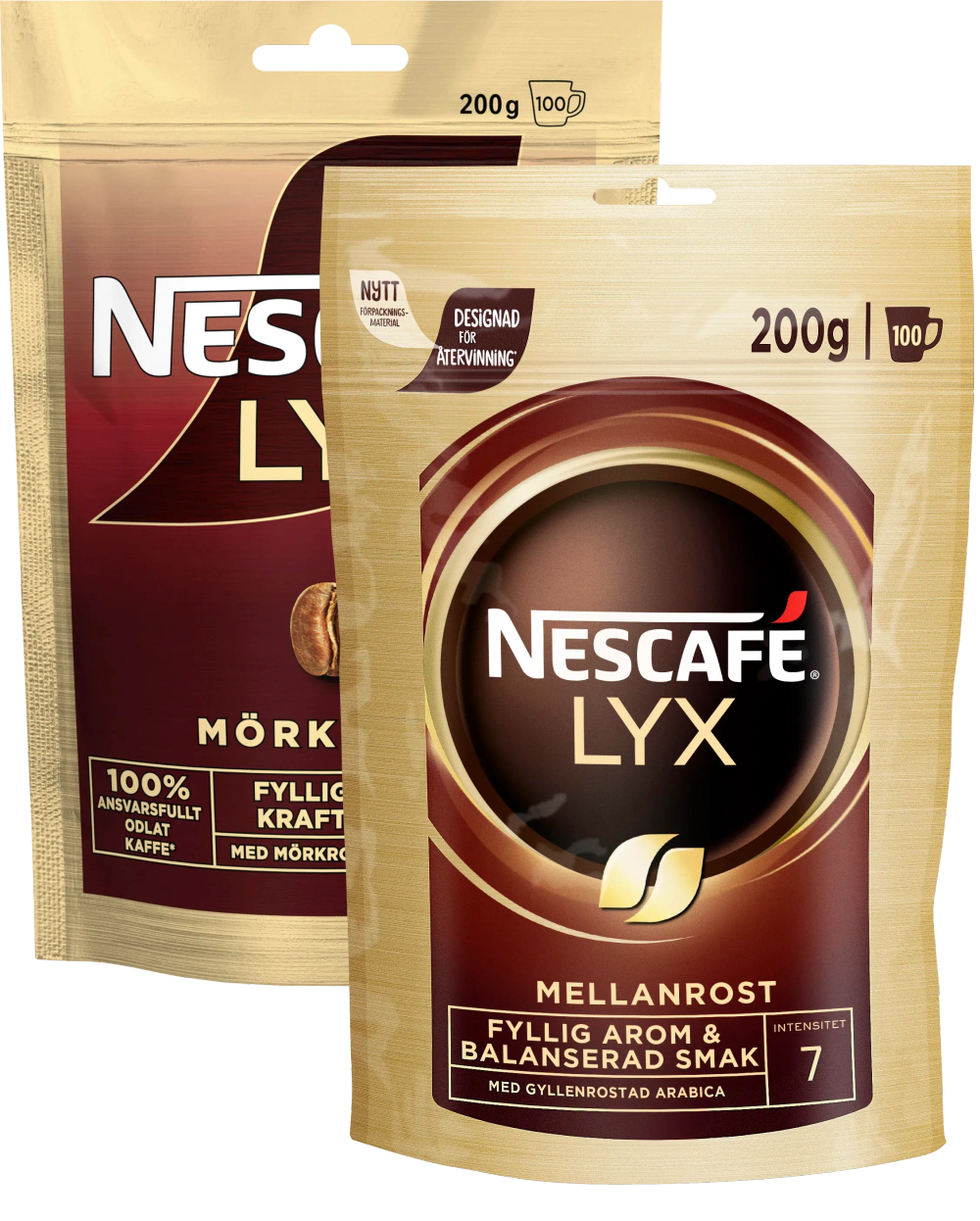 Erbjudanden på Snabbkaffe Refill Lyx (Nescafé) från ICA Kvantum för 69,95 kr