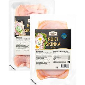 Skinka Rökt/kokt Tunna skivor