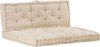 vidaXL Dyna till pallsoffa 2 st bomull beige