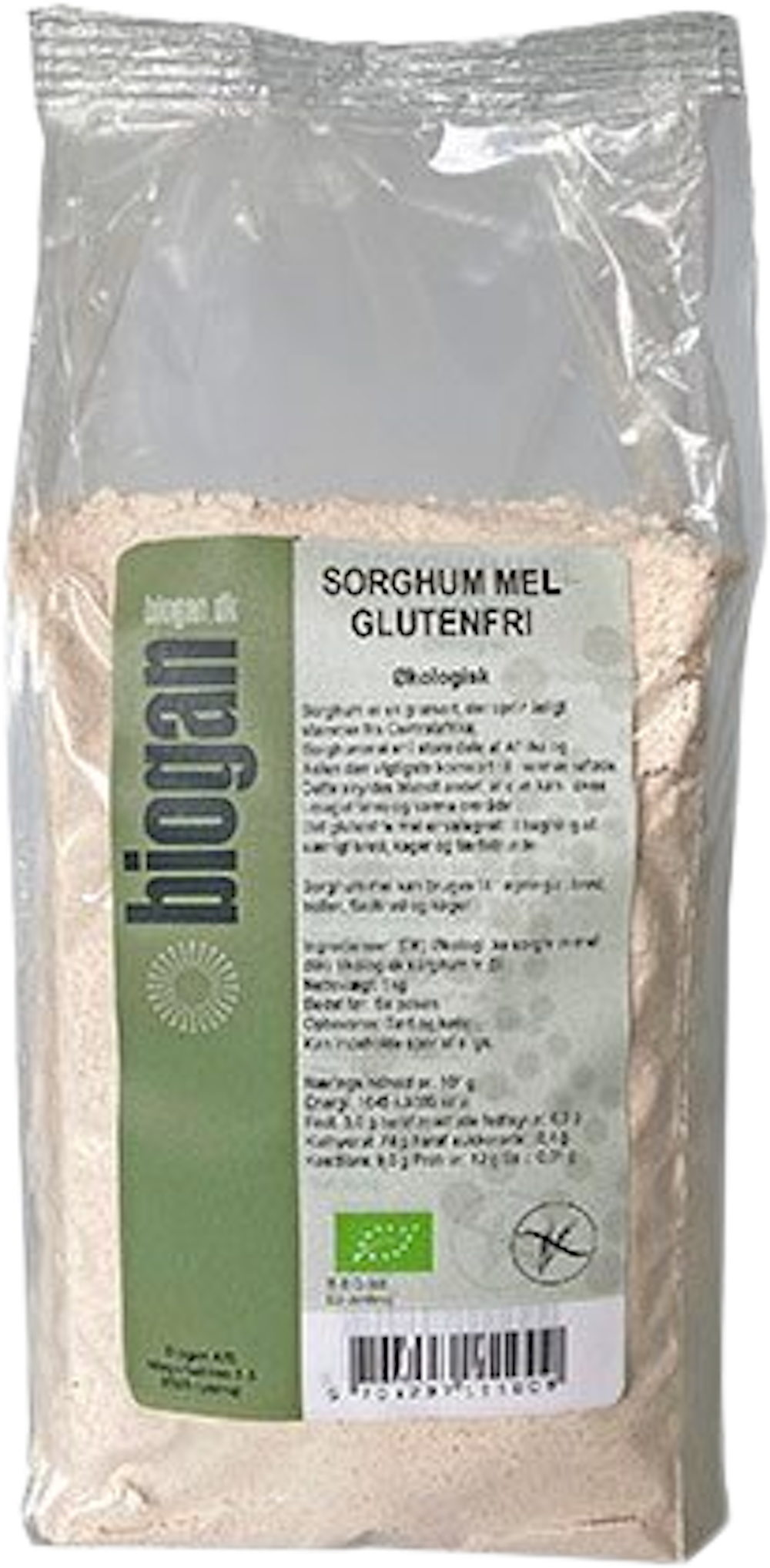 Tilbud på Sorghum mel Øko gl.fri (Biogan) fra Helsam til 52,95 kr.