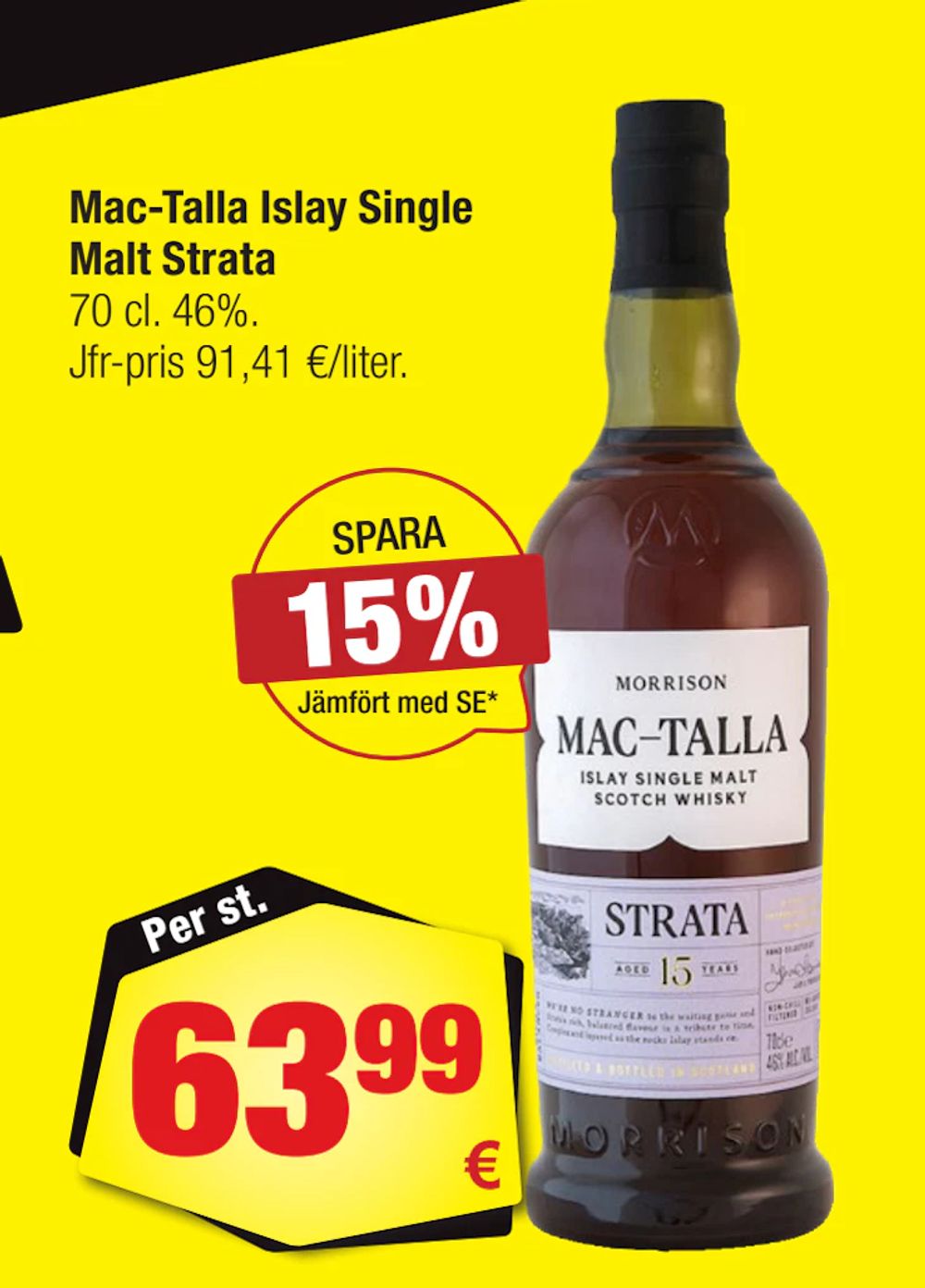Erbjudanden på Mac-Talla Islay Single Malt Strata från Calle för 63,99 €
