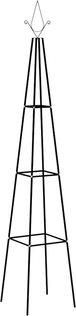 Stativer til klatreplanter 2 stk. 35x35x195 cm jern mørkegrøn