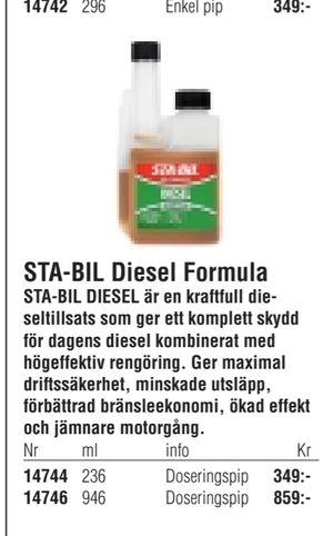 STA-BIL Diesel Formula