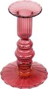 Glaslysestage - Rød (H13cm)