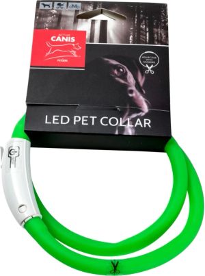 Active Canis USB LED Collar Green